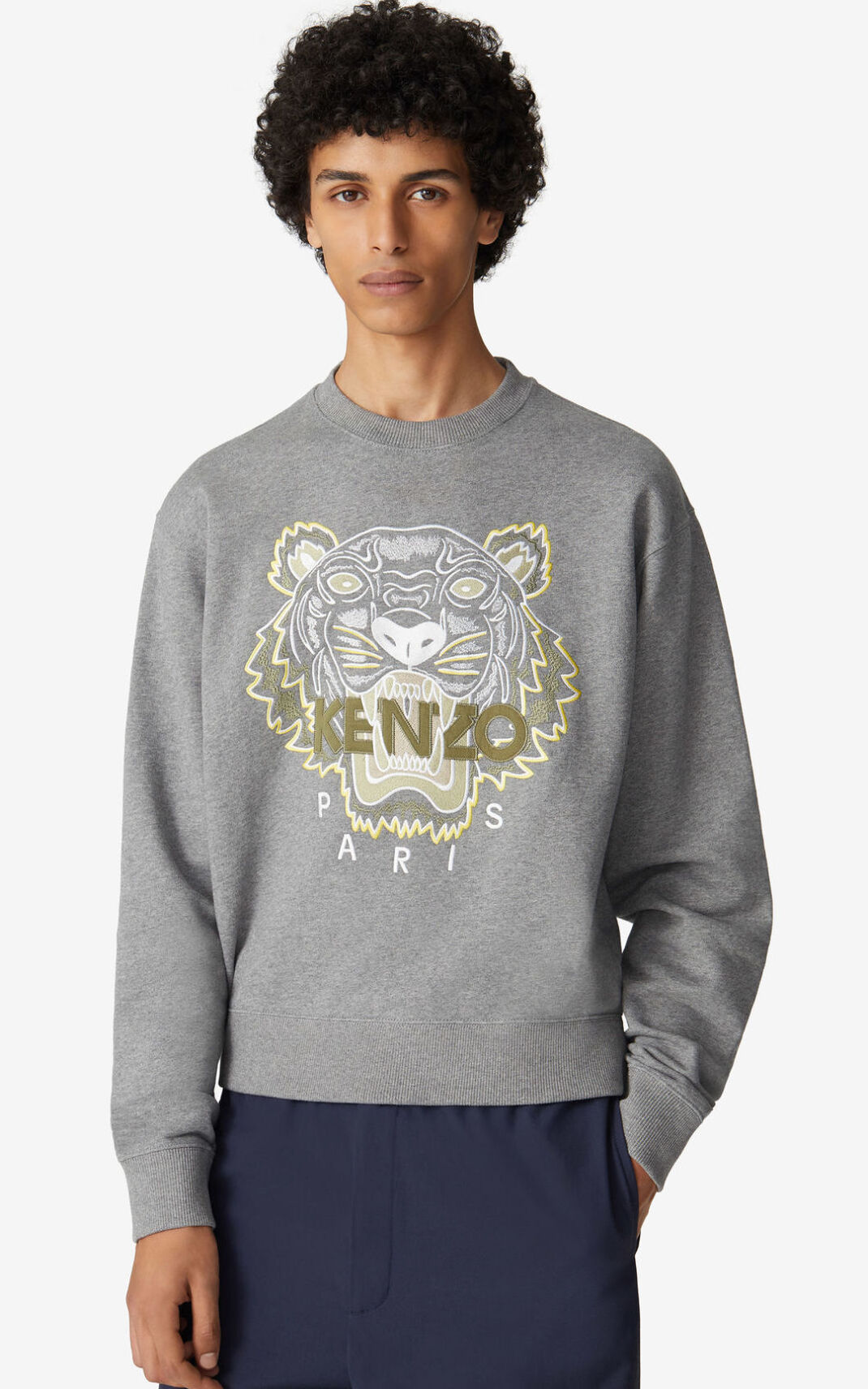 Kenzo Tiger Dukserice Muške - Sive - Hrvatska GORZNH024